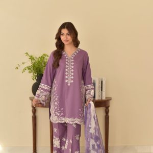 Lawn 3 pcs Embroidered